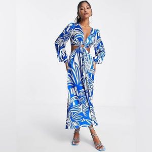 Topshop Tropical Print Dress